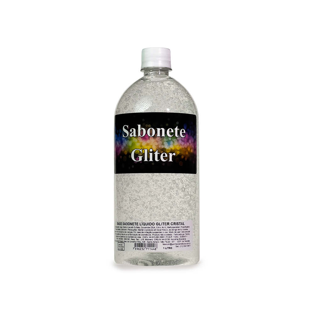 Sabonete Líquido Gel com Glitter Prata 1 Litro